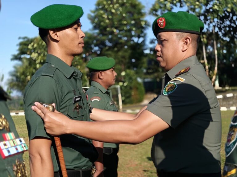 Kodim 0622/Kabupaten Sukabumi Gelar Upacara Kenaikan Pangkat Periode 1 Oktober 2025